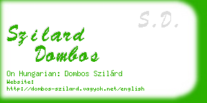 szilard dombos business card