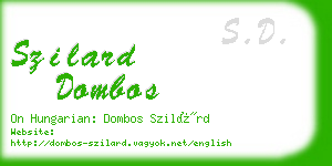 szilard dombos business card